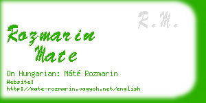 rozmarin mate business card